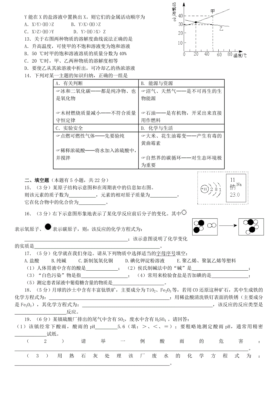 广东肇庆市中考化学试题_第2页