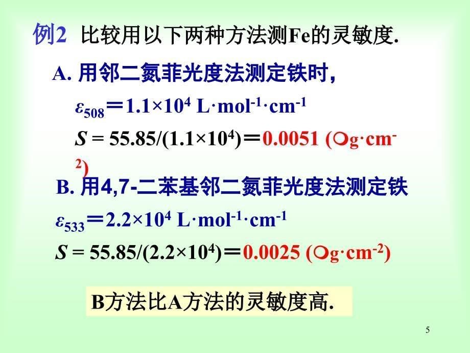 吸光光度法的灵敏度与准确度_第5页