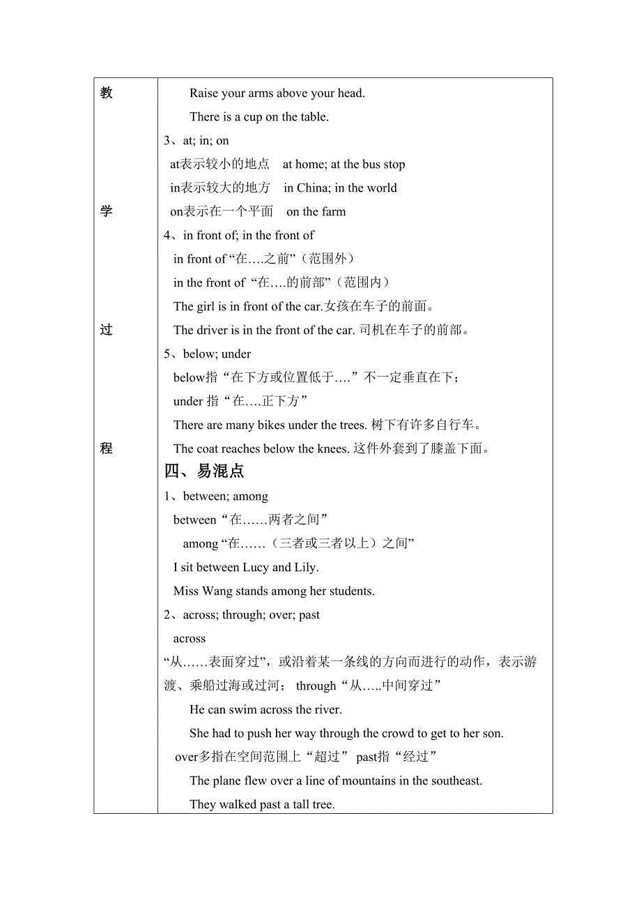 (完整版)初中英语语法介词教案.doc_第3页