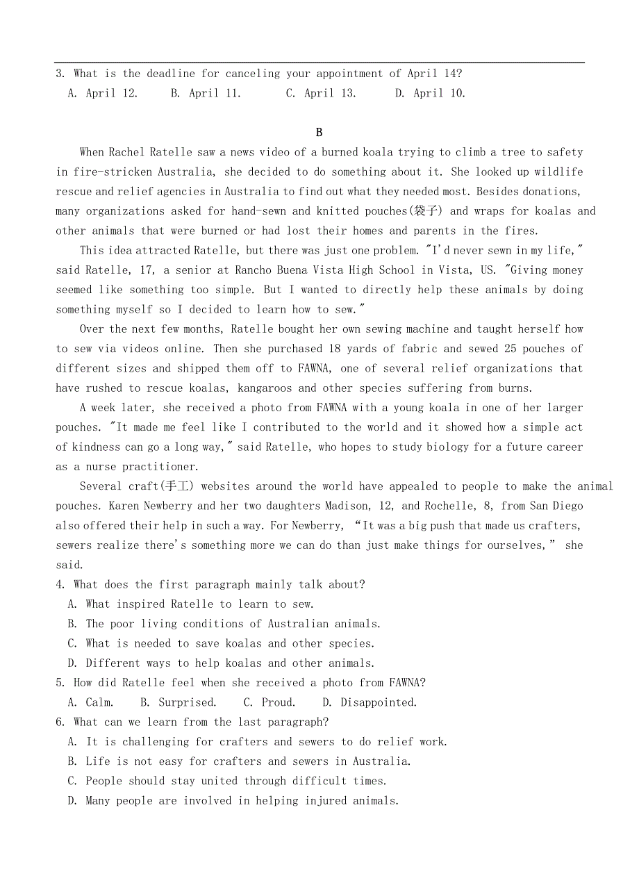 河南省鹤壁高中2020_2021学年高二上学期阶段性检测（二）英语（含答案）.doc_第2页