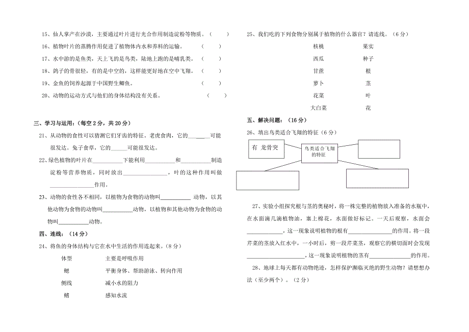 四年级上册段考科学试题.doc_第2页