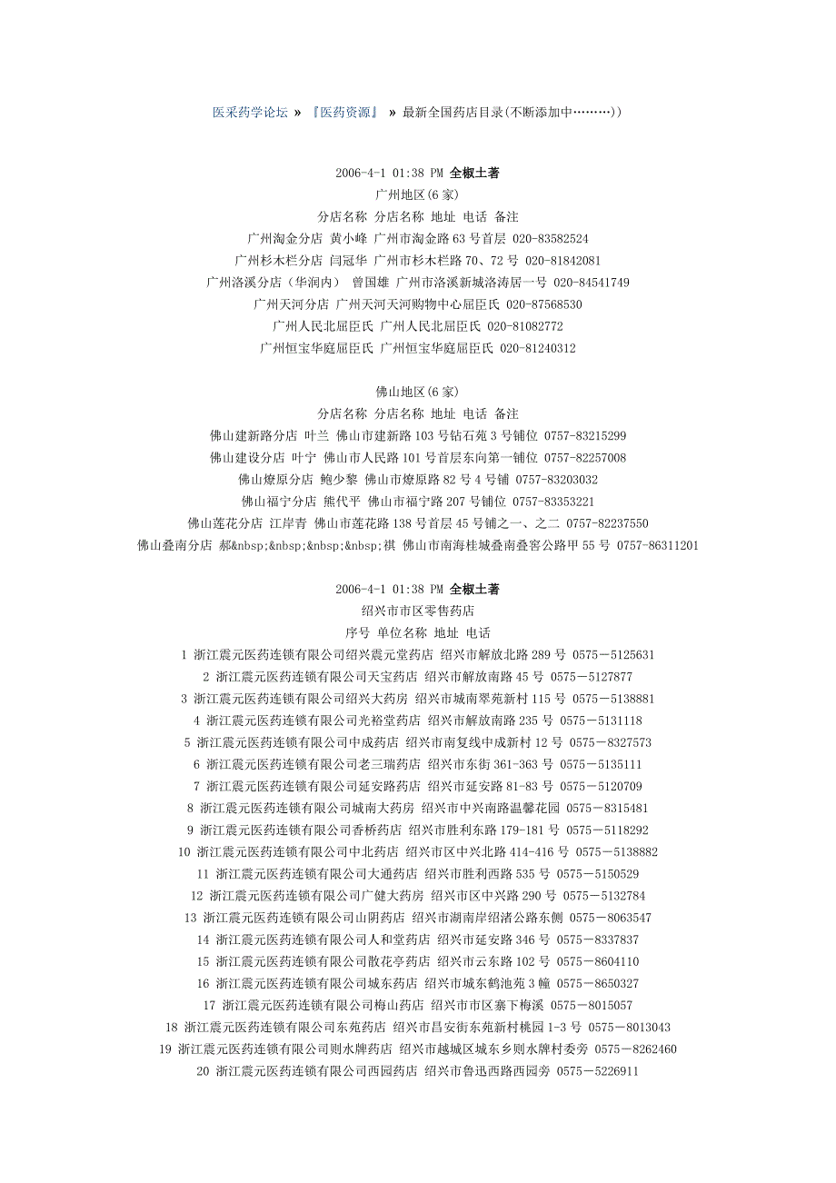 全国药店目录_第1页