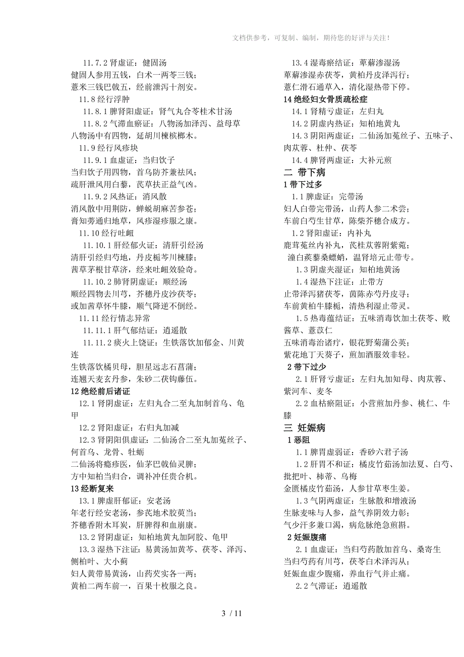 中医妇科学证型与常用方剂_第3页