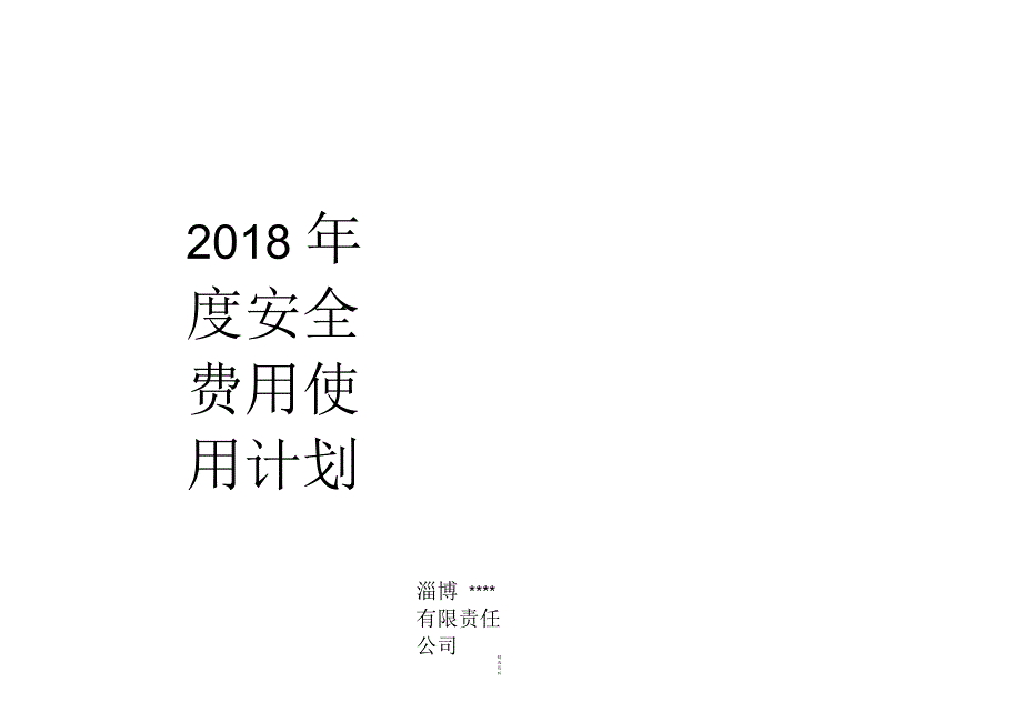 2018年安全投入计划_第1页