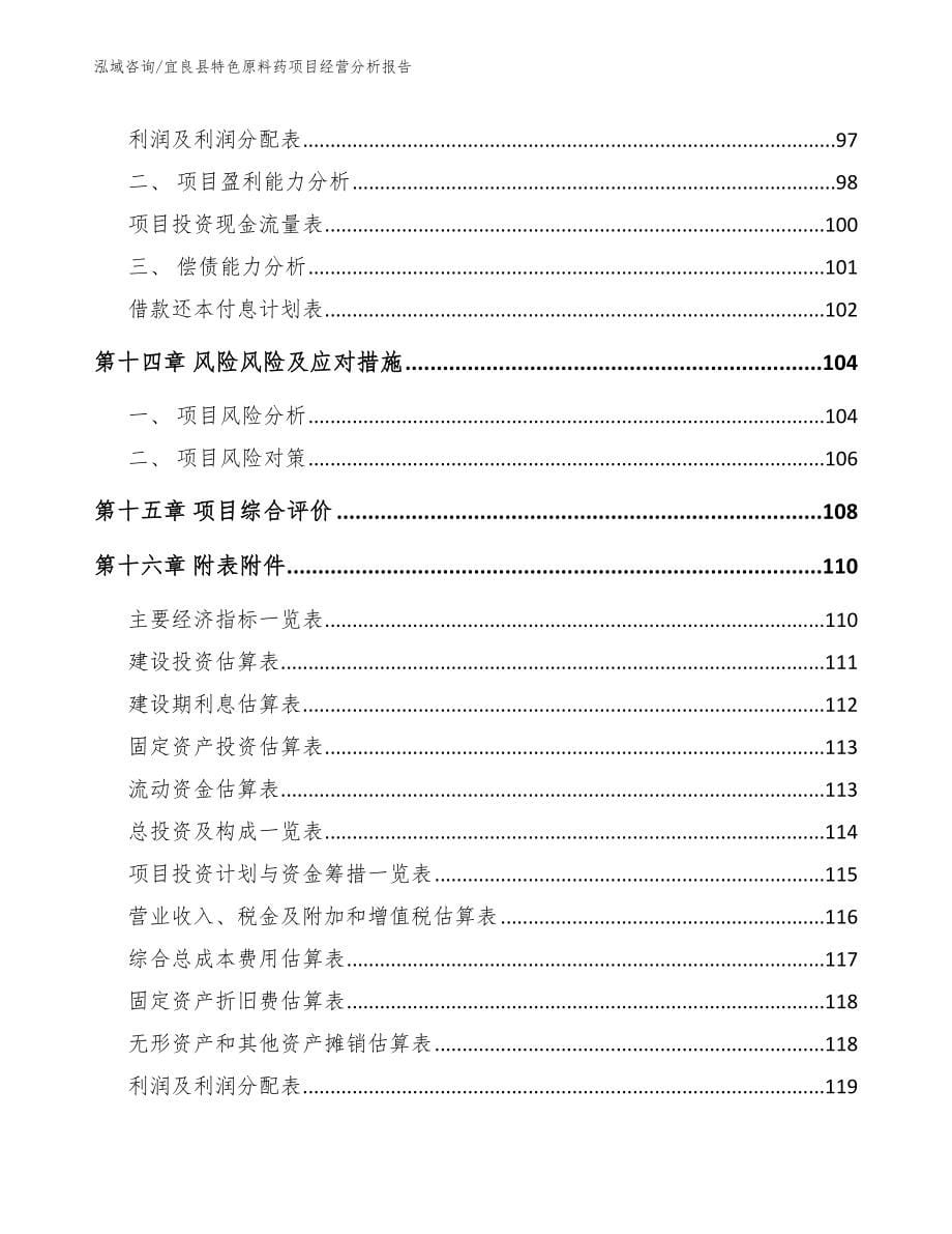 宜良县特色原料药项目经营分析报告_第5页