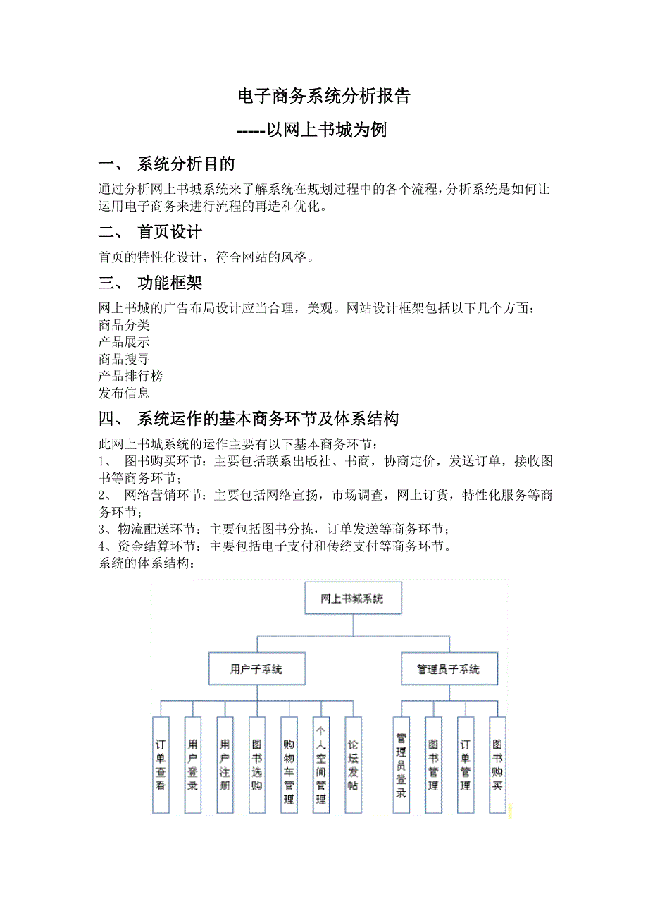 电子商务系统分析报告_第1页