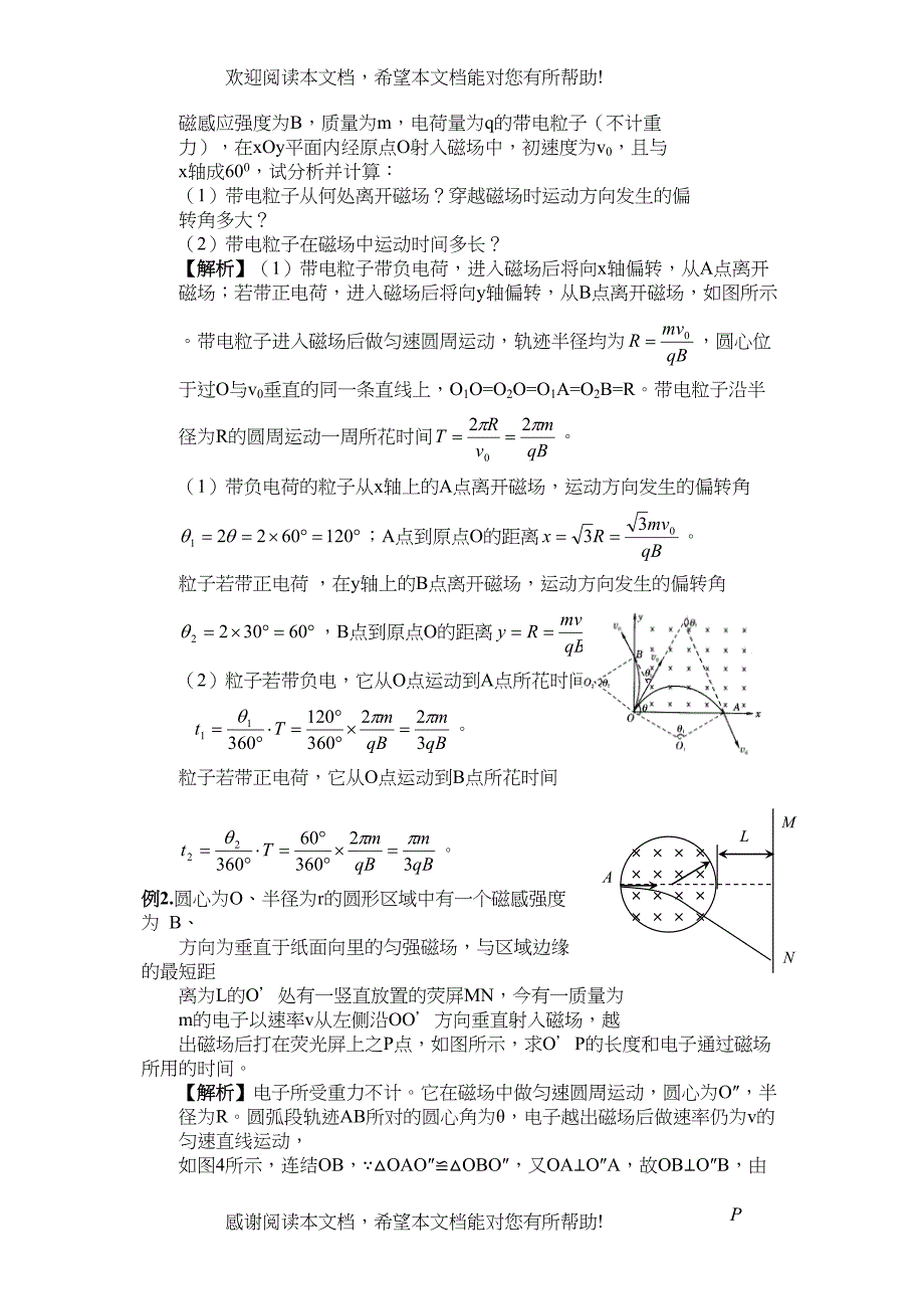 高考物理专题复习精品学案磁场带电粒子在复合场中的运动doc高中物理_第3页