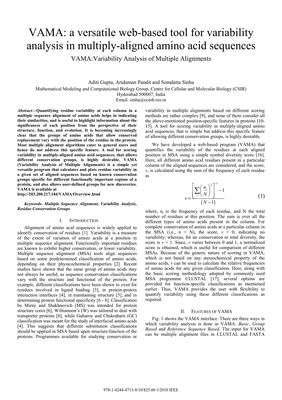 外文翻译-- VAMA a versatile web-based tool for variability_第1页