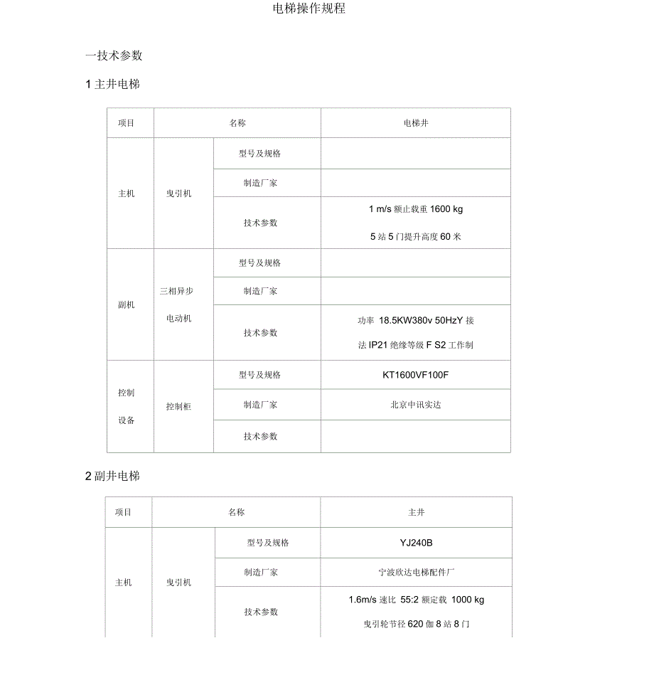 电梯规程复习进程_第1页