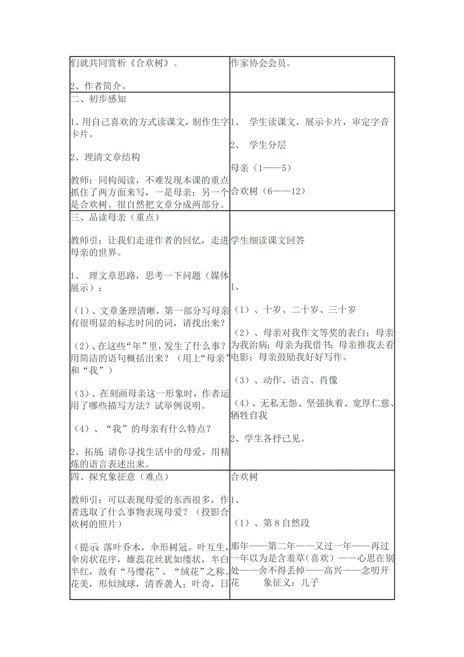 合欢树教学设计_第2页