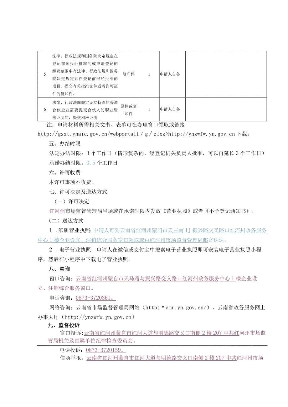 合伙企业设立登记办事指南（简版-定）_第5页