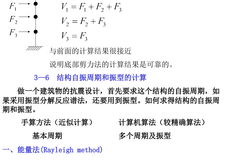 与前面的计算结果很接近说明底部剪力法的计算结果是可靠的_第1页