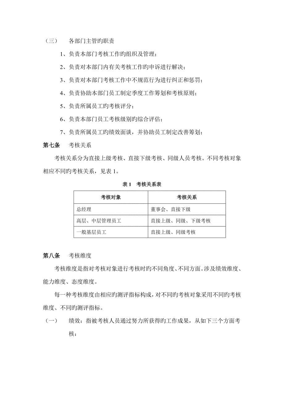 云南信息产业有限公司考核管理新版制度_第5页