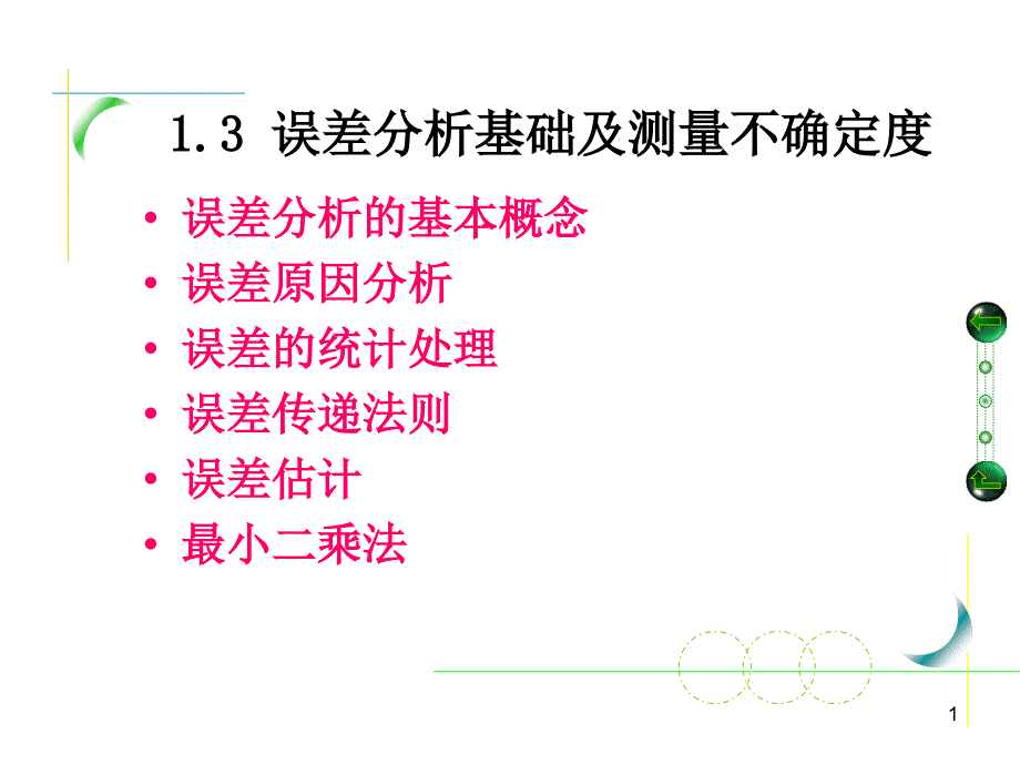 误差分析基础及测量不准确度ppt_第1页