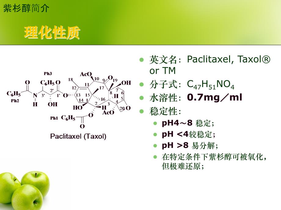 抗癌药物紫杉醇的研究停顿最新课件_第4页