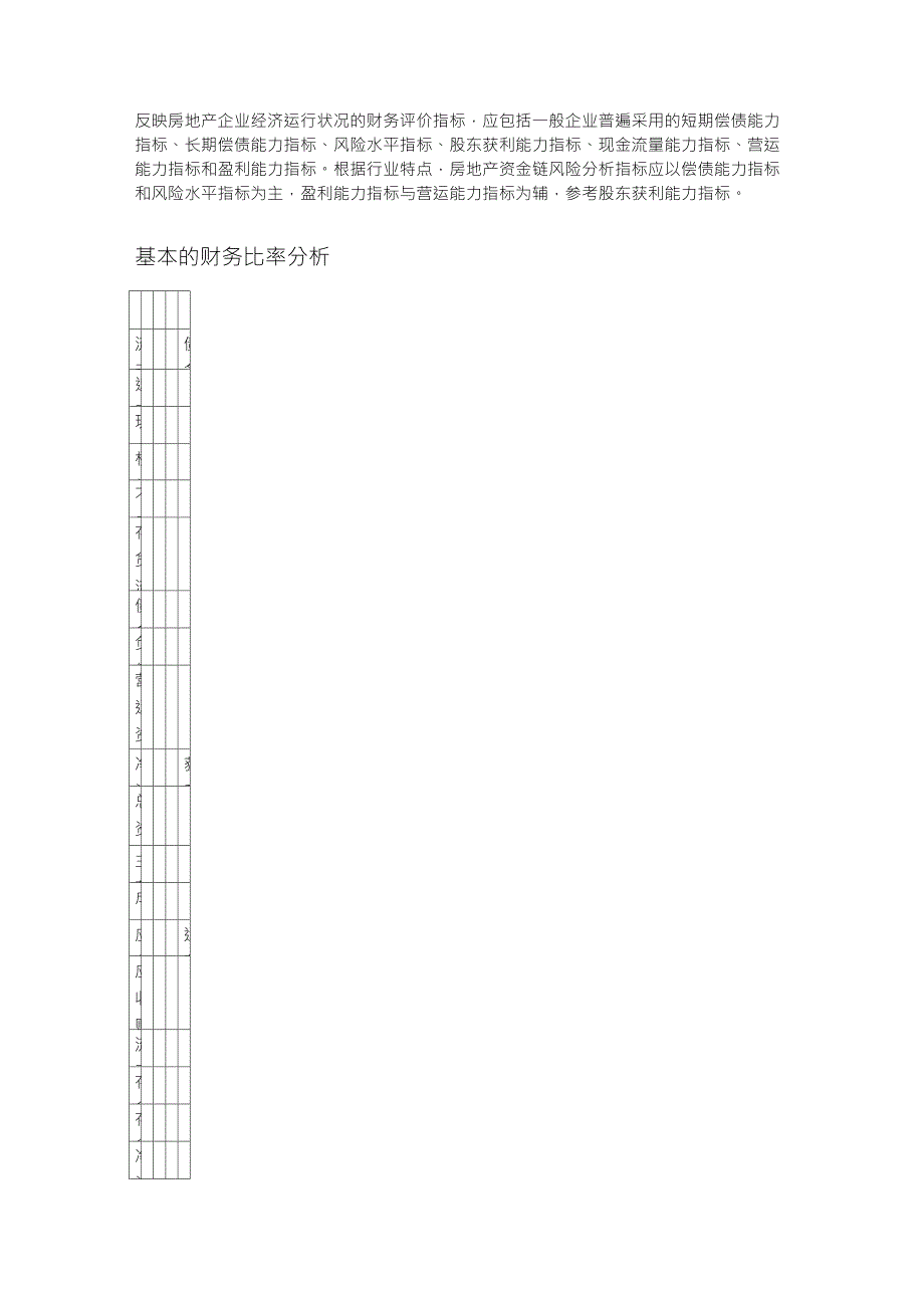 房地产企业财务分析比率_第1页