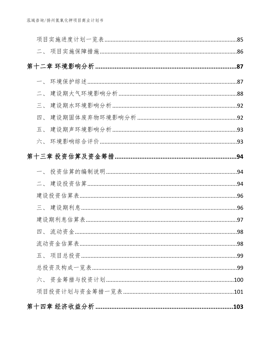 扬州氢氧化钾项目商业计划书_参考模板_第4页