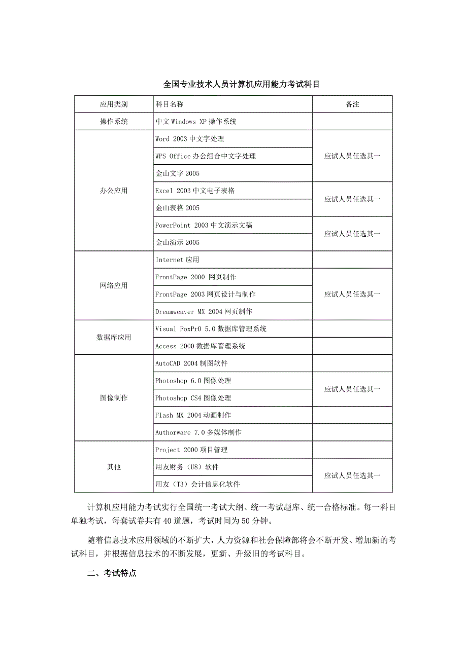 全国专业技术人员计算机应用能力考试版用友财务U8软件考试大纲_第2页