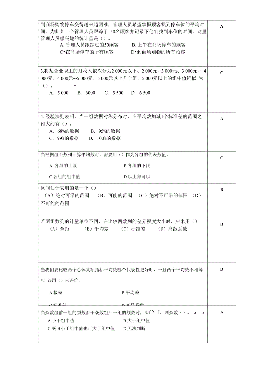 统计学复习资料2015(学生)_第3页