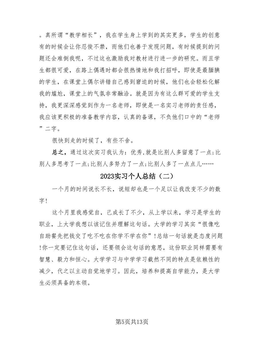 2023实习个人总结（4篇）.doc_第5页