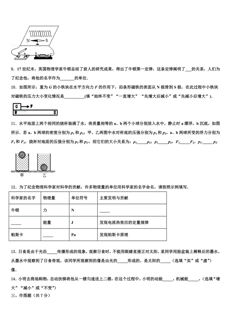 内蒙古呼伦贝尔市尼尔基第二中学2022-2023学年中考物理考试模拟冲刺卷含解析_第3页