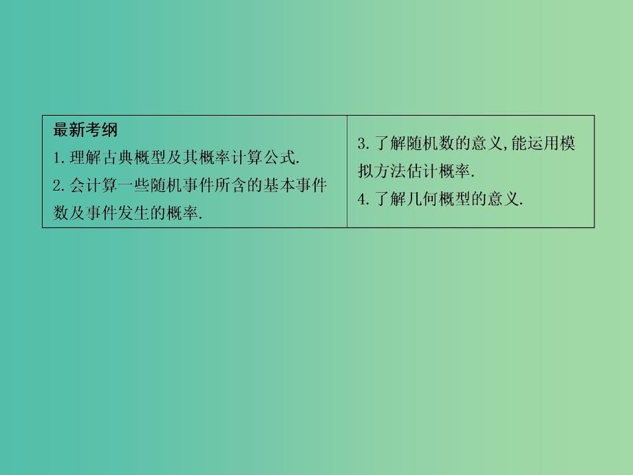 高三数学一轮复习第十一篇计数原理概率随机变量及其分布第5节古典概型与几何概型课件理.ppt_第2页