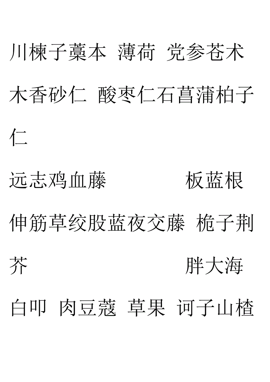 中药饮片名称目录_第1页