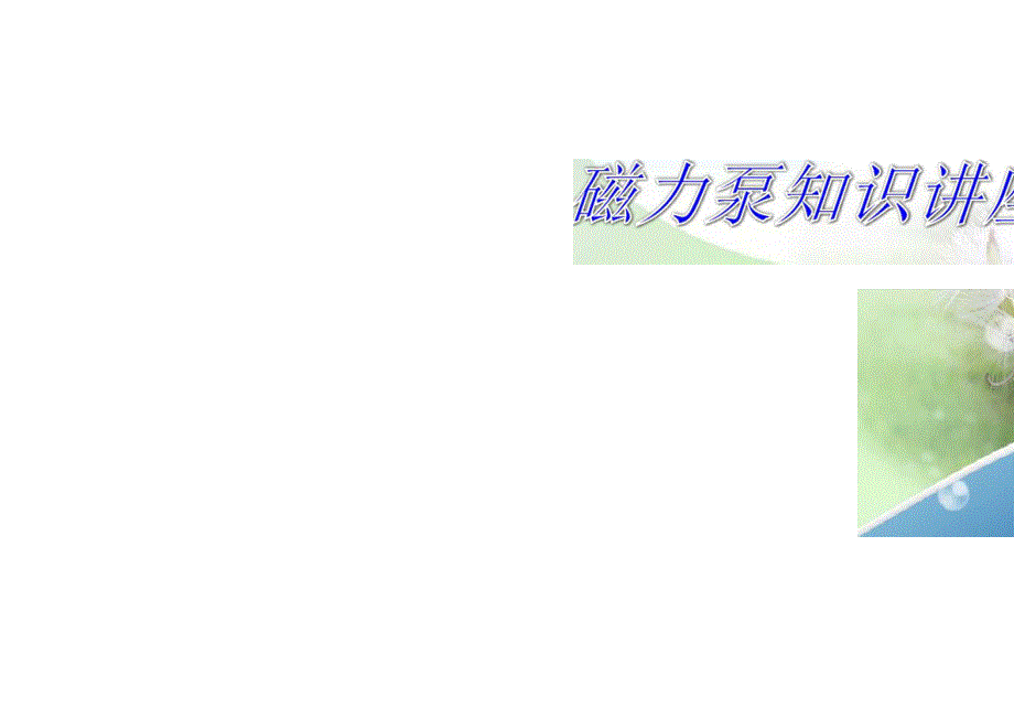 磁力泵知识讲座_第1页