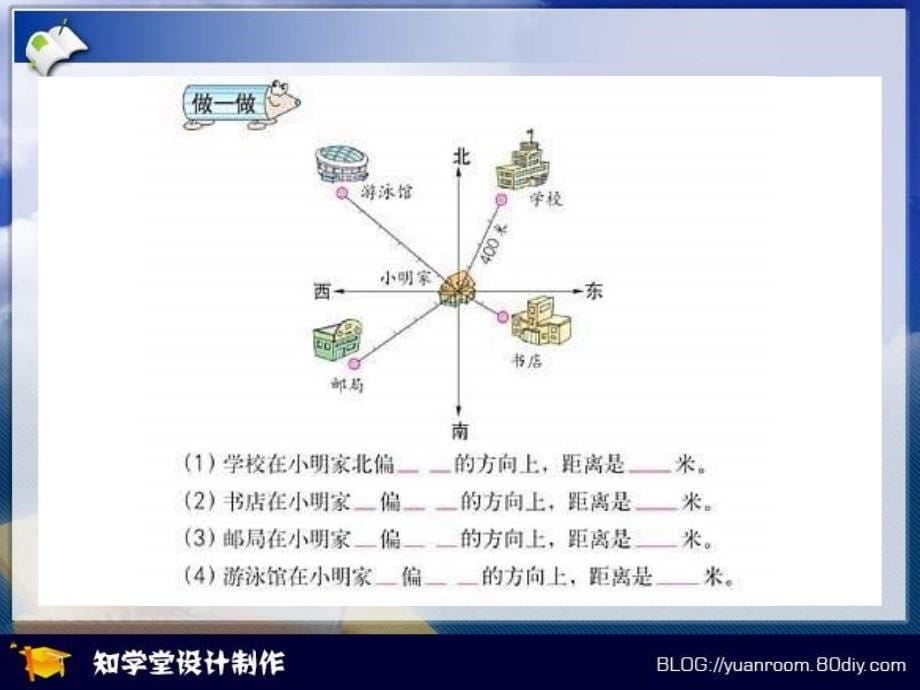 人教版小学数学四年级下册第二单元《位置与方向1》课件_第5页