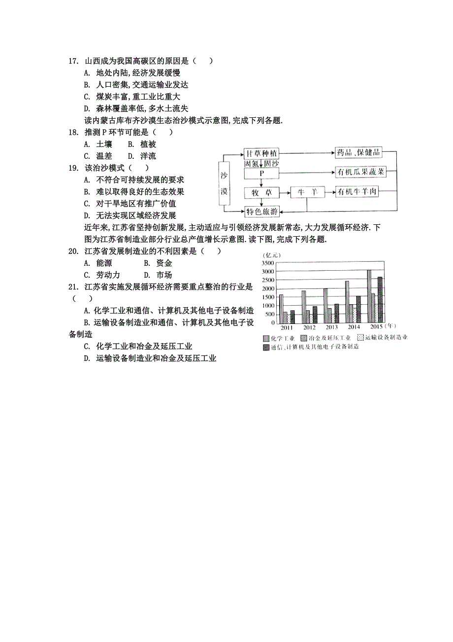 必修二第四章人类与地理环境协调发展测试练习题_第4页