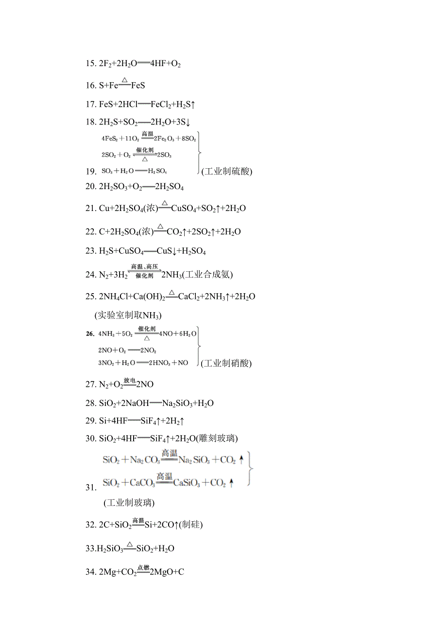 【最新】高考化学二轮复习：基础回归 第一讲 重要的化学方程式 含答案_第2页