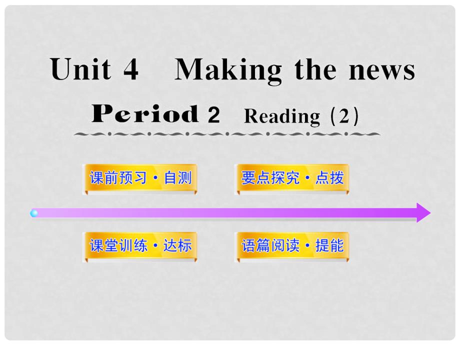 高中英语课时讲练通配套课件 Unit4《Making the news》Period 2 新人教版必修5_第1页