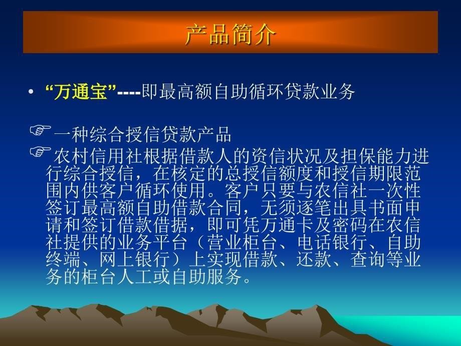 信用社（银行）万宝产品营销课程：自助循环贷款业务_第5页