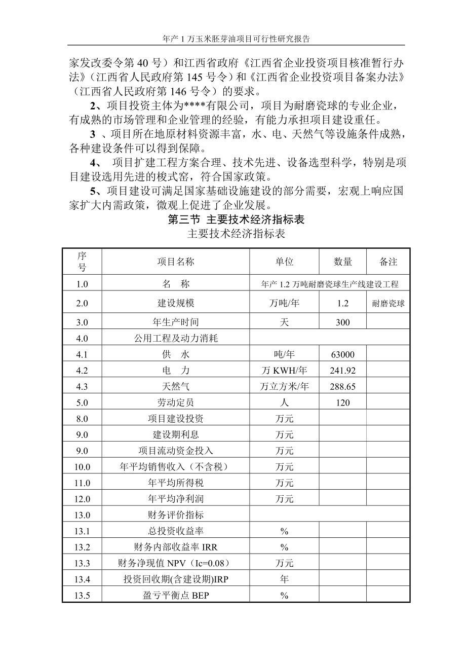 年产1.2万吨耐磨瓷球生产线建设工程项目策划建议书.doc_第4页