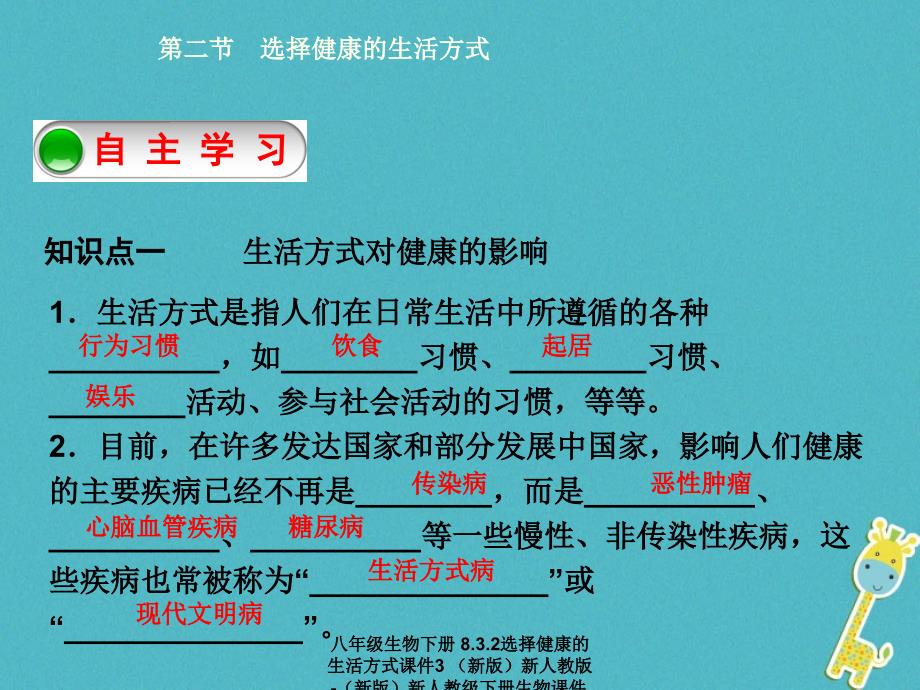 最新八年级生物下册8.3.2选择健康的生活方式3_第3页