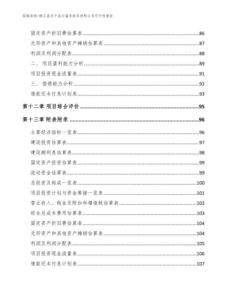 榕江县关于成立锰系钛系材料公司可行性报告_第5页