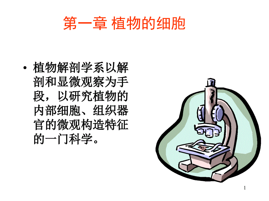 药用植物学：第一章 植物的细胞_第1页