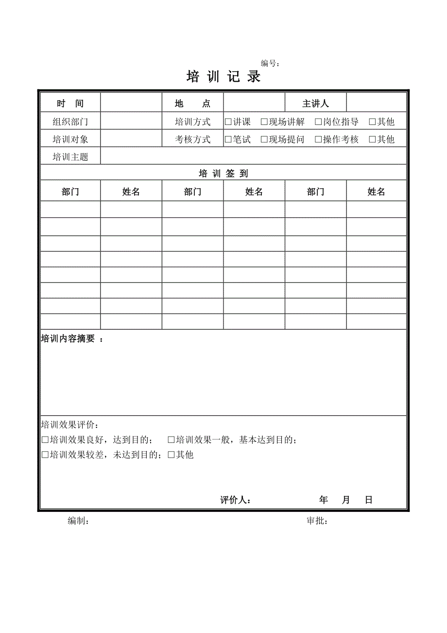 医疗器械公司年度培训计划及培训记录[共6页]_第3页