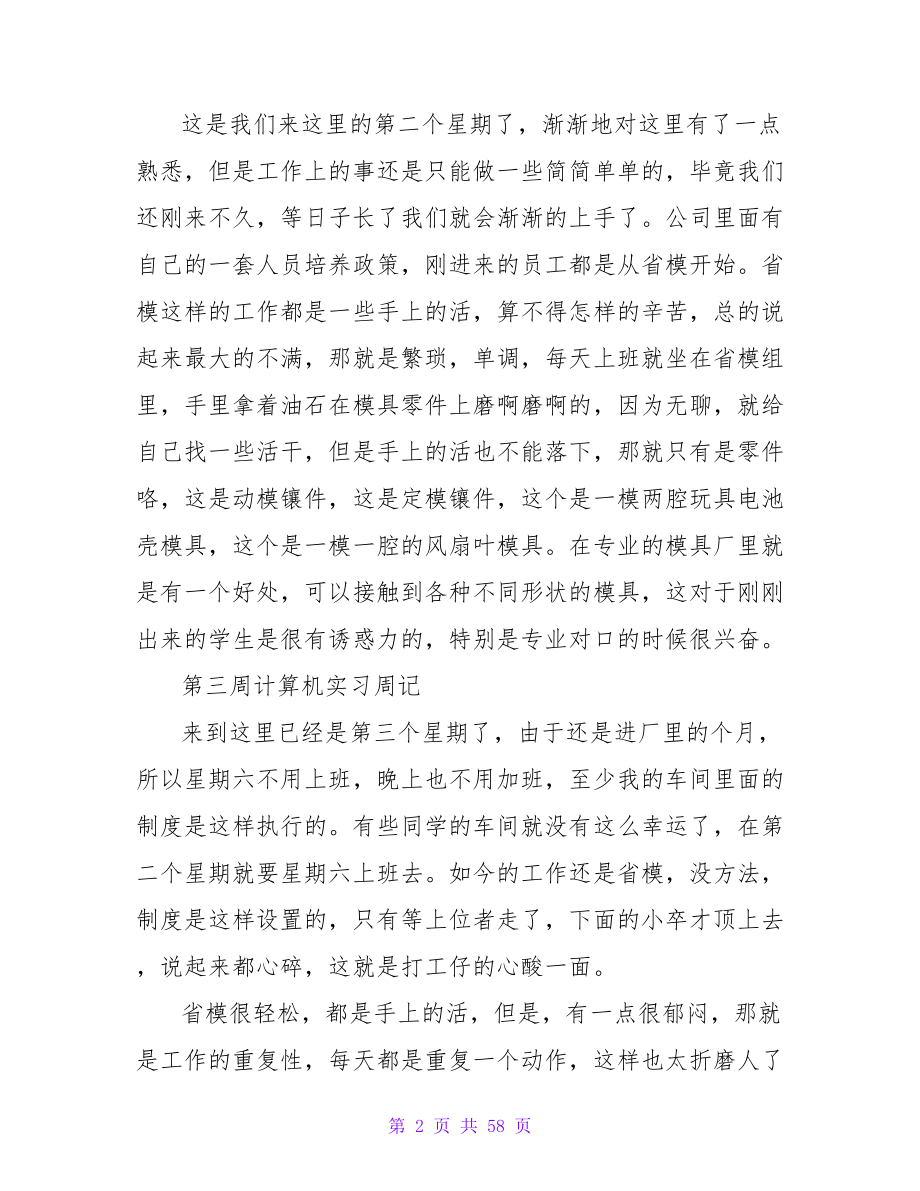 计算机实习周记5篇.doc_第2页