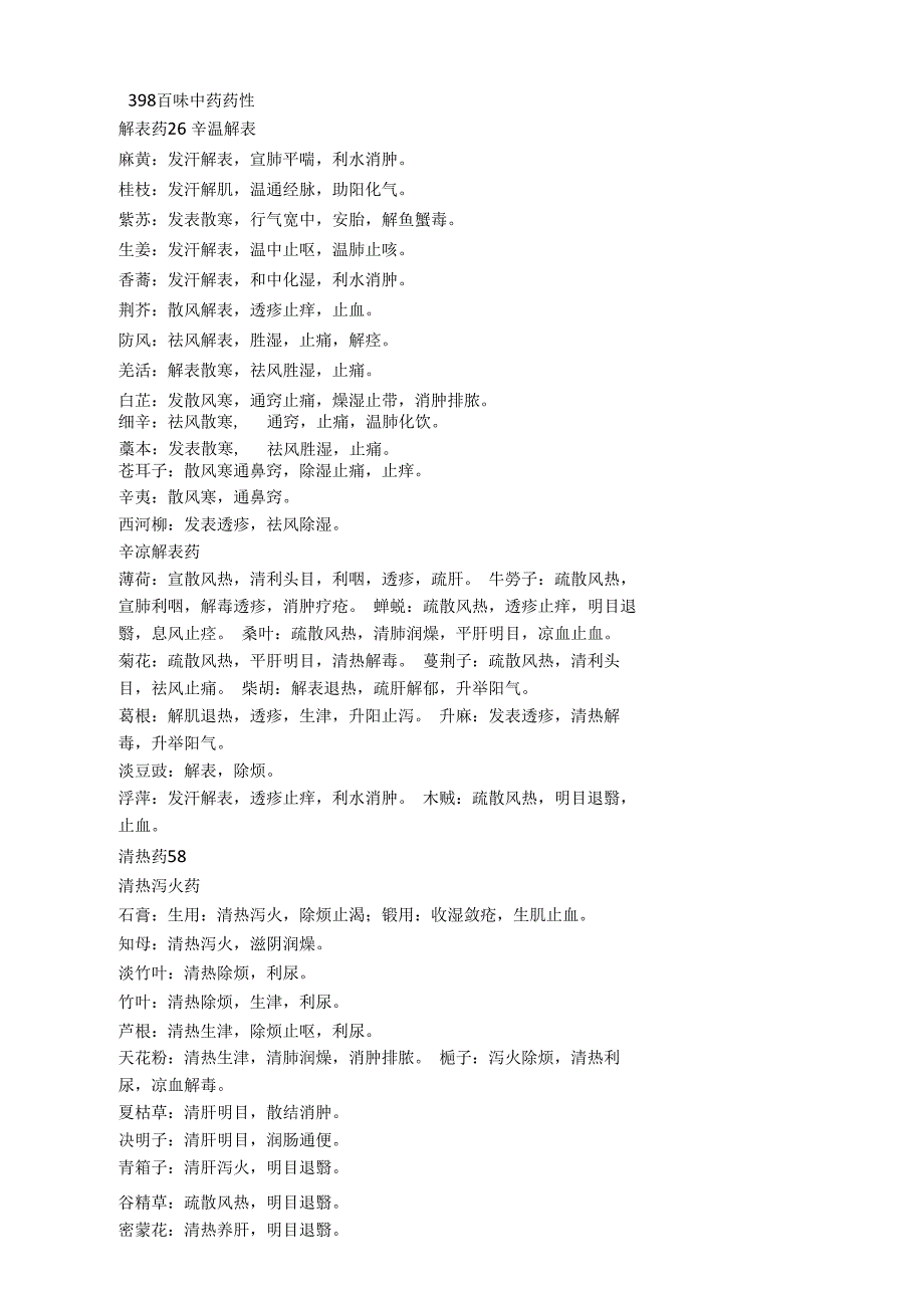 398味中药功效_第1页