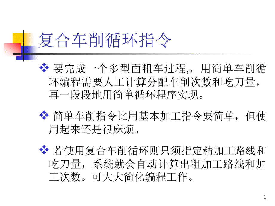 数控车床复合循环指令编程课堂PPT_第1页