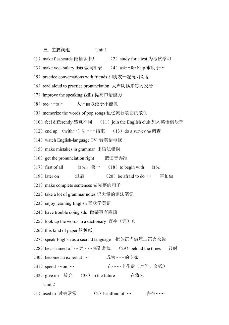 九年级英语1---6单元复习及名词单词.doc_第5页