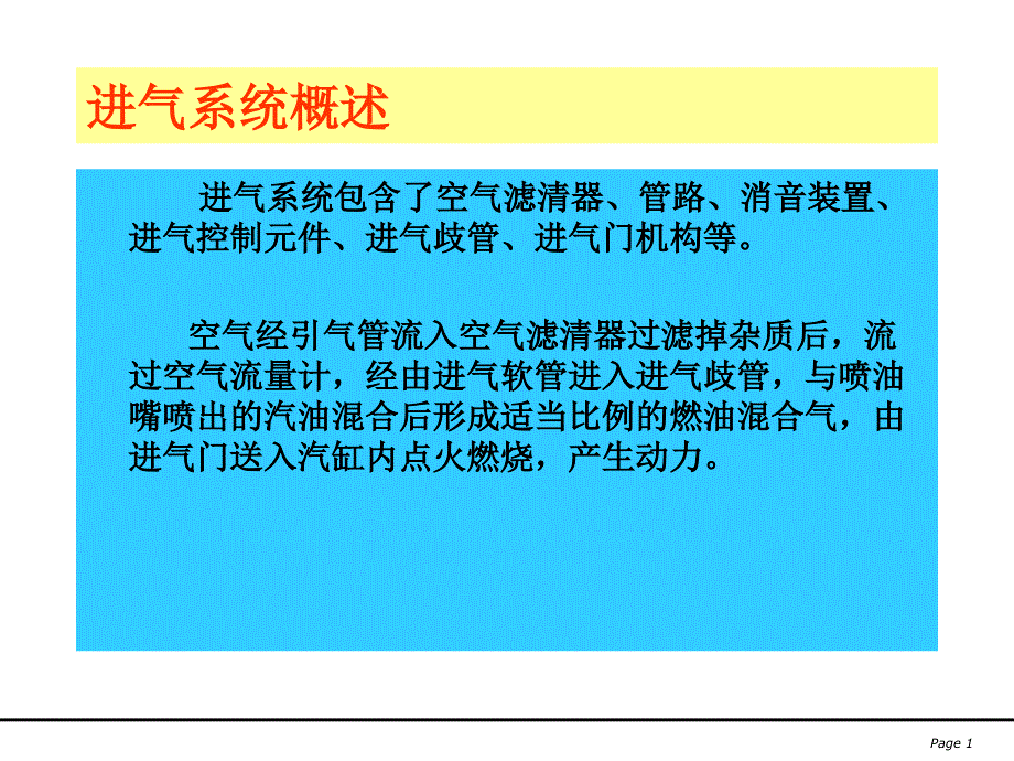 进气系统基本知识介绍_第1页