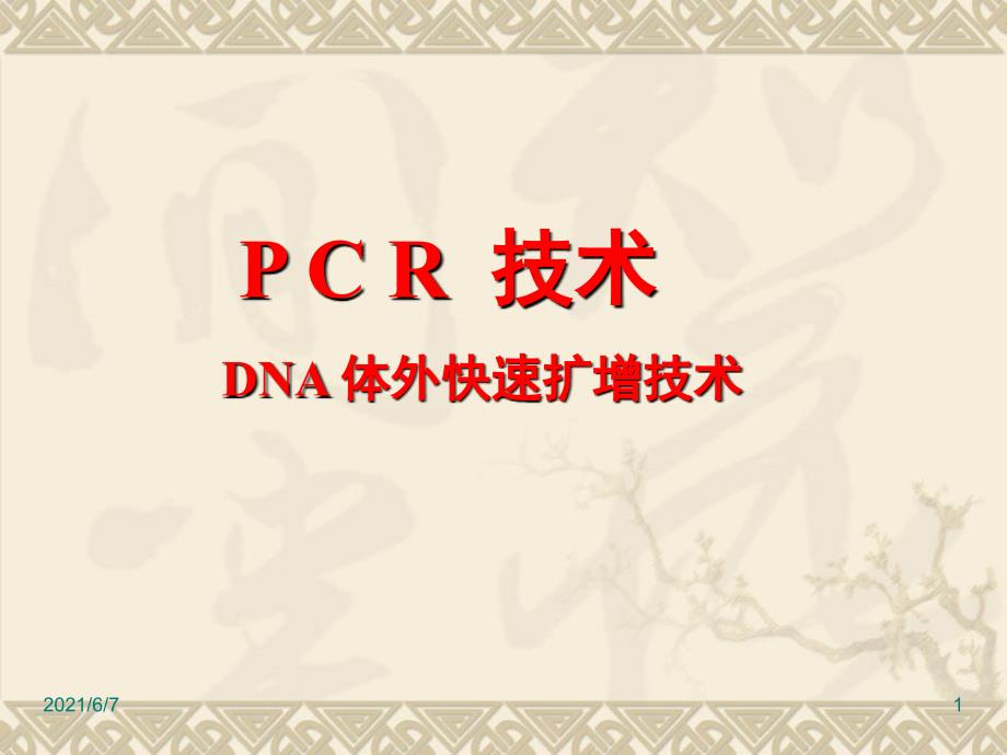 PCR技术PPT课件_第1页