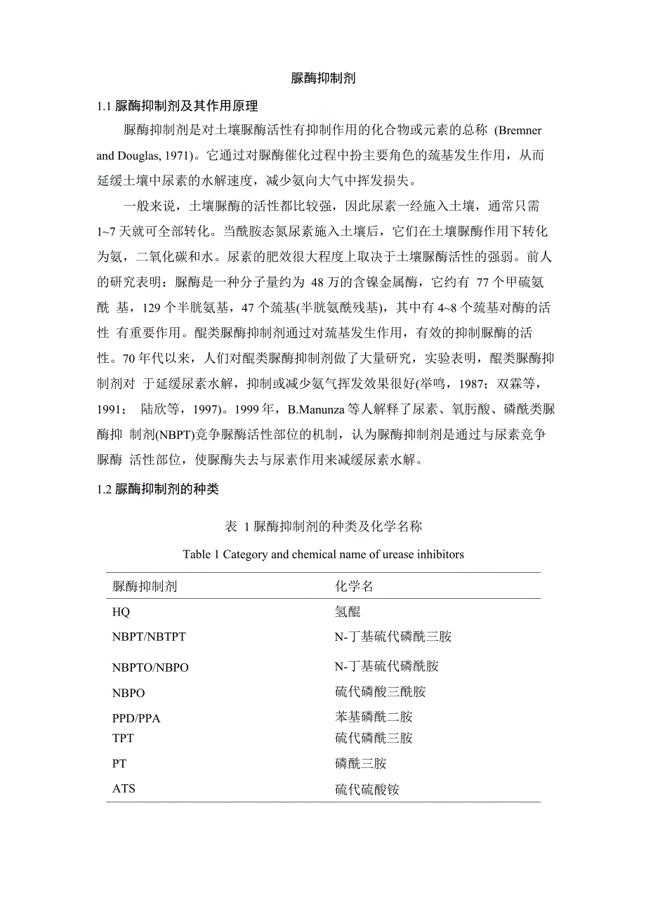 脲酶、硝化抑制剂_第1页