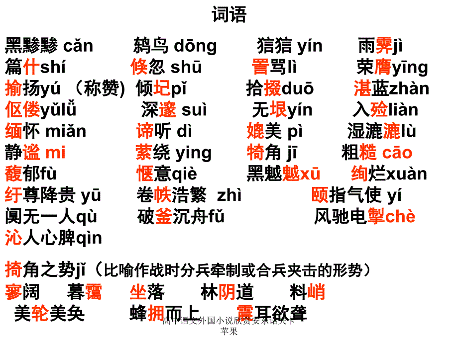 高中语文外国小说欣赏安东诺夫卡苹果课件_第1页