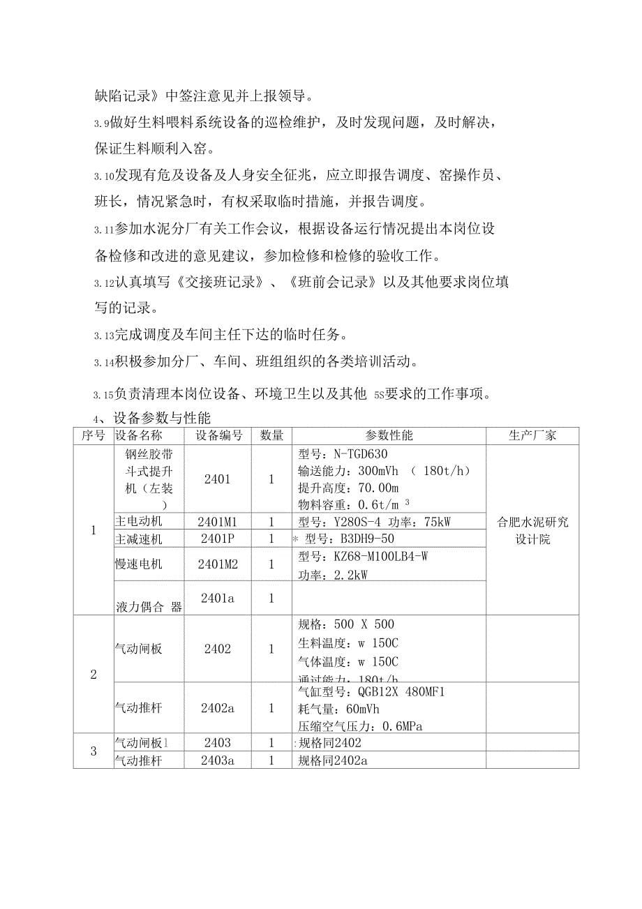 生料入窑预热器巡检岗位操作规程_第5页