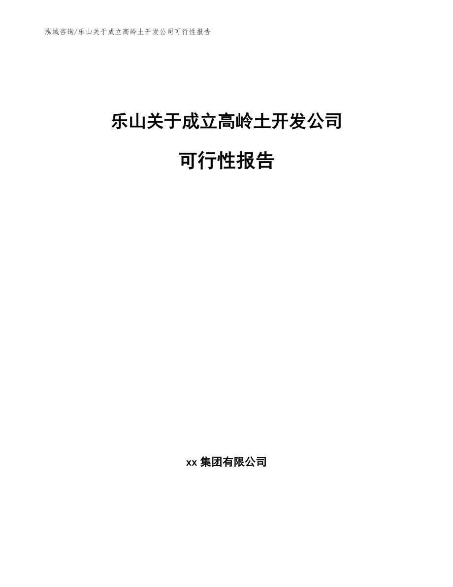 乐山关于成立高岭土开发公司可行性报告_第1页