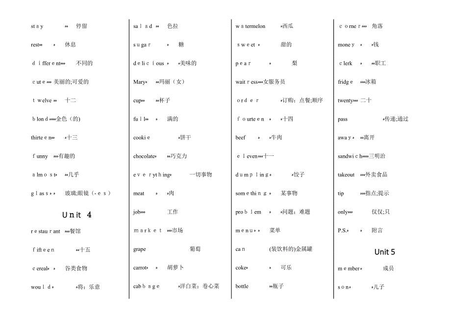 冀教版-初中英语-词汇表(完整)_第3页