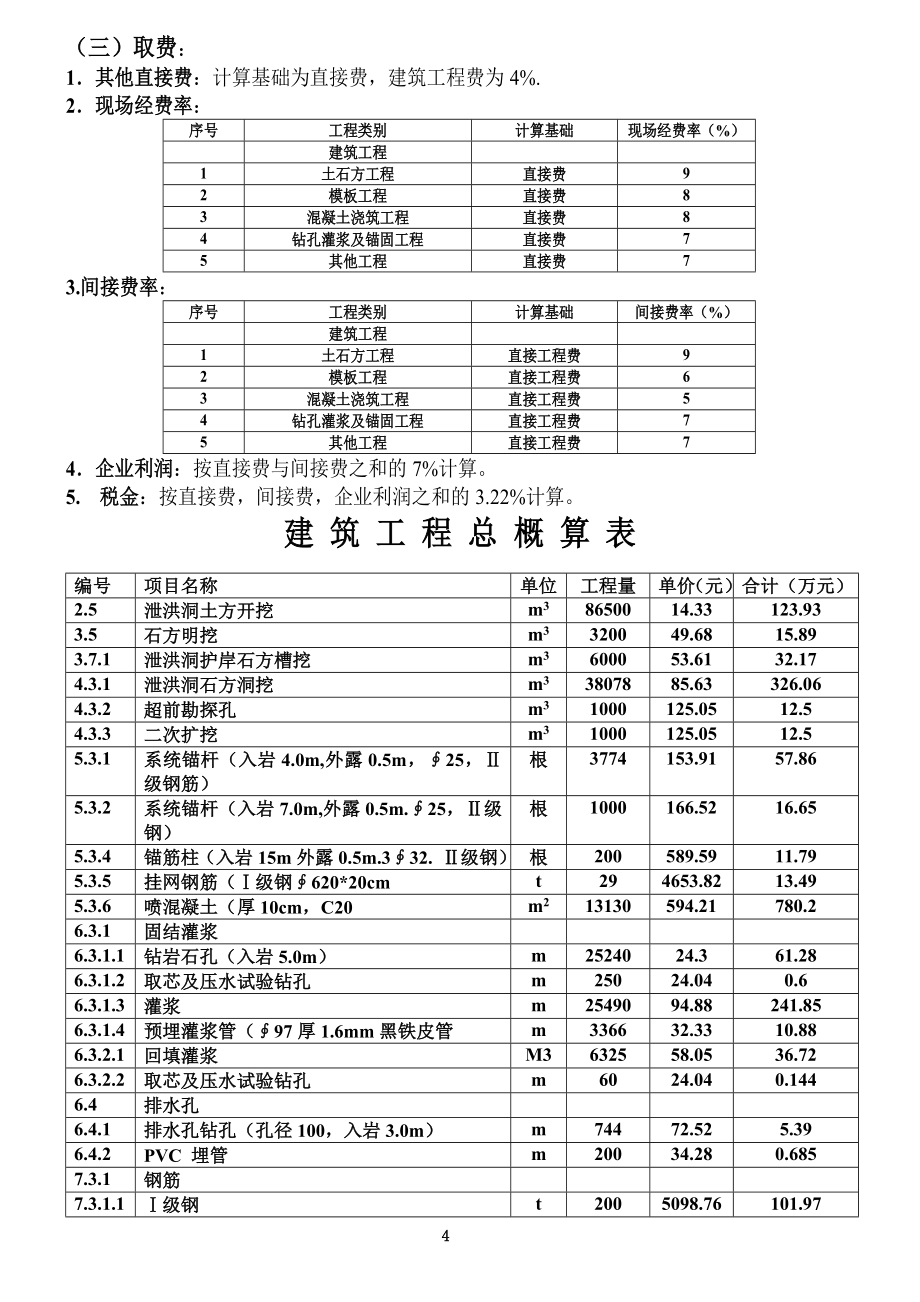 工程概预算课程设计_第4页